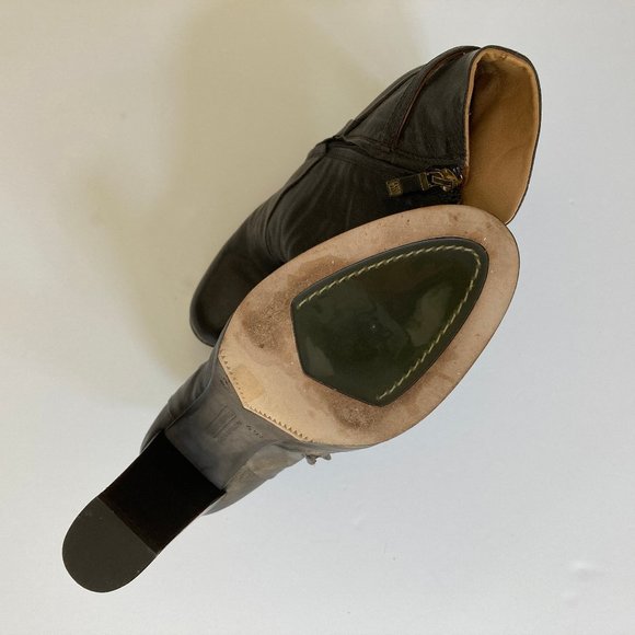 Alberto Fermani Grey Leather Ankle Boots - Picture 2 of 4